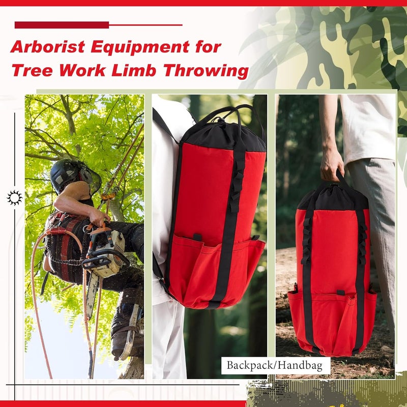 LOYIM Arborist Rope Storage Bag 30l Tree Rock Climbing Rope Arborist Equipment Bucket Backpack Waterproof Throw Line Bag Large Capacity with Side Storage Pockets Tough Rock and Tree Climbing Gear - Image 2